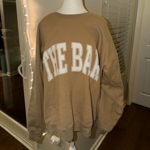 The Bar Beige Crewneck Sweater
